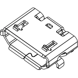 Micro USB Typ B Buchse, SMD, THT Montage