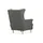 Konsimo Ohrensessel Stralis Webstoff 82 x 108 x 80 cm Grau mit Kissen