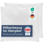 Blumtal Kissenbezug Milbenbezug 80 x 80 cm Weiß