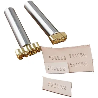 Individueller Lederstempel – Personalisierter Messing-Prägestempel, Presswerkzeug mit Text-Logo, Lederstempel zum Arbeiten, geprägtes Stanzwerkzeug-Set