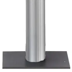 CITY-GUIDE Pfosten silber eloxiert mit Bodenplatte für den Innenbereich, 250 cm