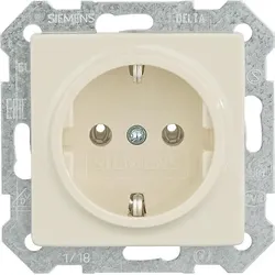 SCHUKO-Steckdose mit Krallen elektroweiß/ Schutzart IP20