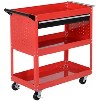Homcom Werkzeugwagen Metall 82 x 35 x 76 cm rot/schwarz