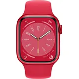 Apple Watch Series 8 GPS + Cellular 41 mm Aluminiumgehäuse (product)red, Sportarmband (product)red