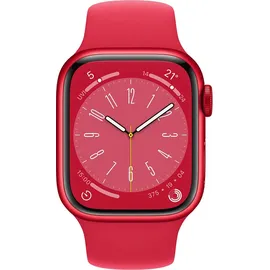 Apple Watch Series 8 GPS + Cellular 41 mm Aluminiumgehäuse (product)red, Sportarmband (product)red