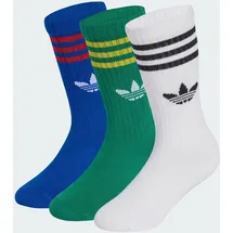 adidas Crew Socken 3er Pack Blau/Grün/Rot/Weiß 22-24
