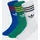 adidas Crew Socken 3er Pack Blau/Grün/Rot/Weiß 22-24