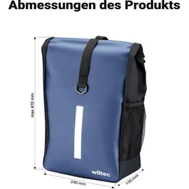Wiltec Gepäckträgertasche 16 l blau