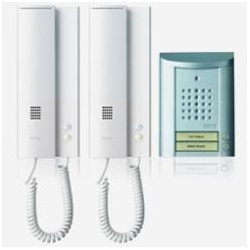 Entravox Komplettset für 2 Wohneinheiten, Türstation silber