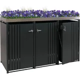 MCW Mülltonnenverkleidung O67 125 x 84 cm anthrazit