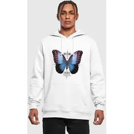 Mister Tee Become The Change Butterfly Kapuzenpullover White XL