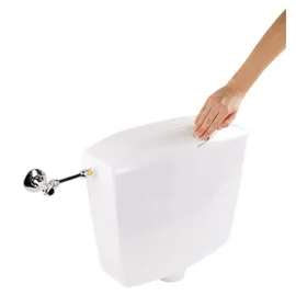 Calmwaters Aufputz Spülkasten WC wassersparend 2-Mengen-Spülung Weiß