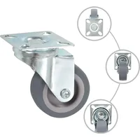 vidaXL Lenkrollen 12 Stk. 50 mm grau