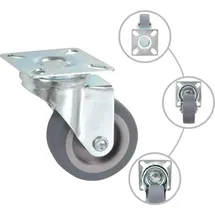 vidaXL Lenkrollen 12 Stk. 50 mm grau