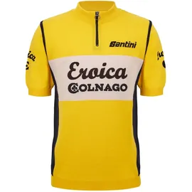 Santini SMS Santini Eroica Colnago Wool Kurzarmtrikot gelb