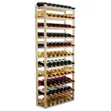 Proregal Weinregal Pinotwine HxBxT 166 x 72 x 25 cm 77 Flaschen Massives Kiefernholz Natur Unbehandelt