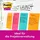 Post-it Post-it® Super Sticky Notes Cosmic Collection Jumbo-Haftnotizen extrastark farbsortiert, 3 Blöcke