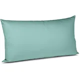 fleuresse Kissenbezug Satin 40 x 80 cm Blau Aqua