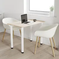 AKKE Sonoma Esstisch mit weiße beine LxBxH: 60x50x74 cm