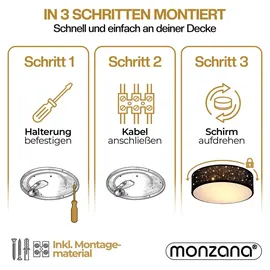 monzana Sternenhimmel 1-flg. rund schwarz