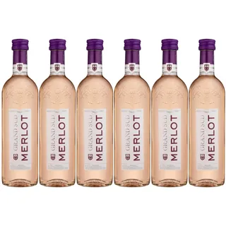 Grand Sud - Merlot Rosé, frischer, fruchtiger Roséwein aus Südfrankreich (6 x 0,25 L)