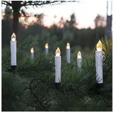 Best Season Star Trading Kabellose Led Baumkerzen ,john' Mit Fernbedienung, 10stück, Batteriebetrieb, Timer, Weiß, H 13cm
