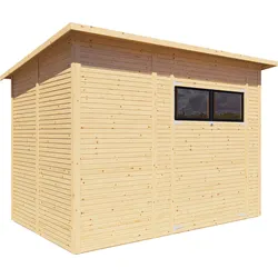 Bertilo Gartenhaus Pent Modern 4 - 18 mm naturbelassen