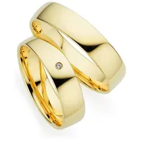 Trauring PHÖNIX "Schmuck Geschenk Gold 333 Trauring Ehering LIEBE versch. Varianten" Gr. 51, gold (gelbgoldfarben), Fingerringe, 51, ohne Brillant, Gelbgold 333, 5,0mm, Made in Germany, wahlweise mit oder ohne Brillant