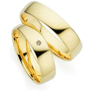 Trauring PHÖNIX "Schmuck Geschenk Gold 333 Trauring Ehering LIEBE versch. Varianten" Gr. 51, gold (gelbgoldfarben), Fingerringe, Damen, 51, ohne Brillant, Gelbgold 333, 5mm, Made in Germany, wahlweise mit oder ohne Brillant