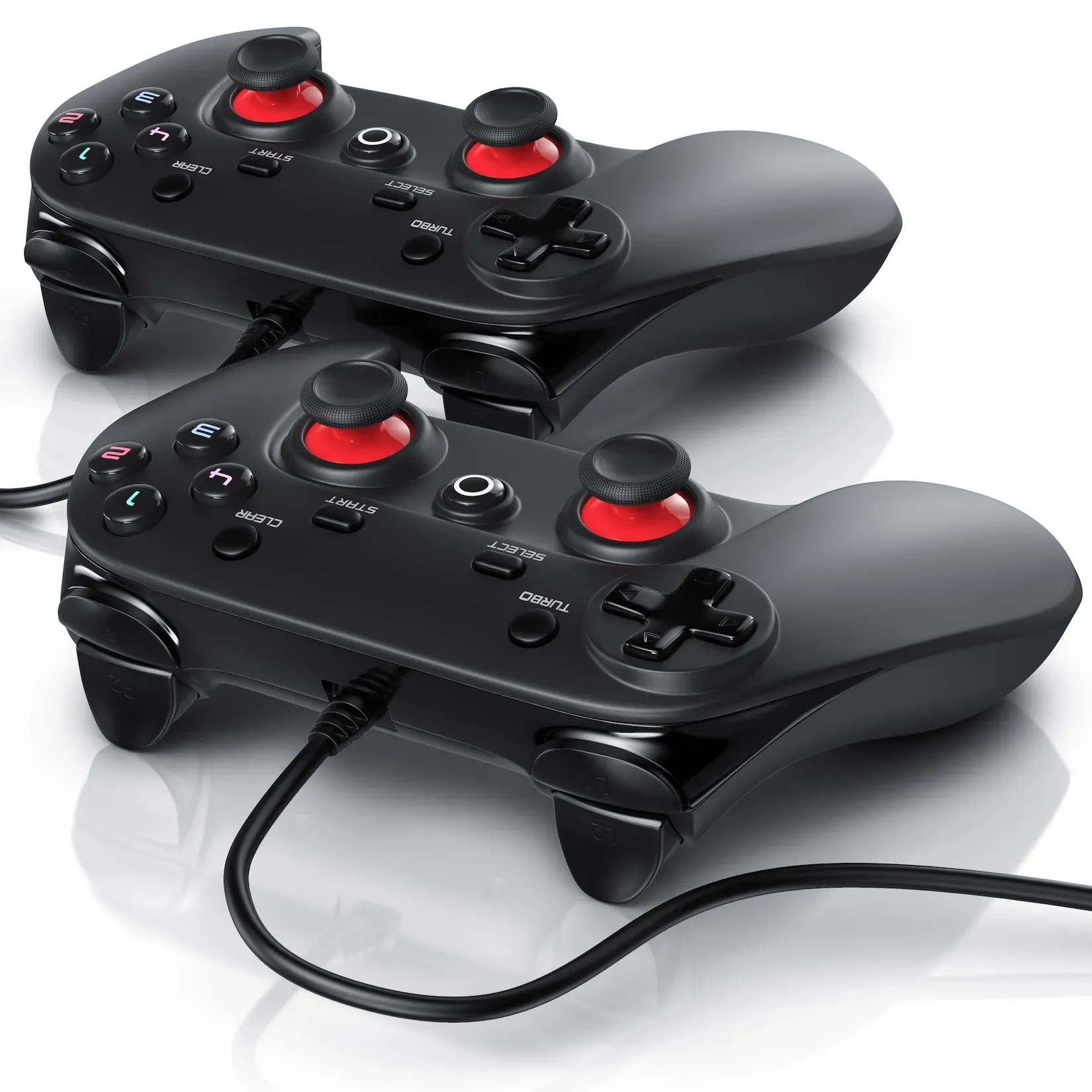 CSL 2x PC & PS3 Gamepad Controller mit Dual Vibration Turbo-Funktion / Direct-Input / X-Input