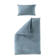 BIERBAUM Chic Uni Unifarben Blau 155 x 220 cm + 2 x 40 x 80 cm
