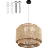 Tectake tectake® Pendelleuchte Lignea Lux Boho-Stil, Wickeltechnik, 40 W, 46 x 32 cm