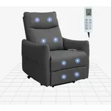 FLEXISPOT Elektrischer Relaxsessel, Massagesessel, Aufstehsessel, Schlafsessel, Fernsehsesssel, Liegesessel mit Aufstehhilfe, Heizfunktion (DUNKELGRAU)