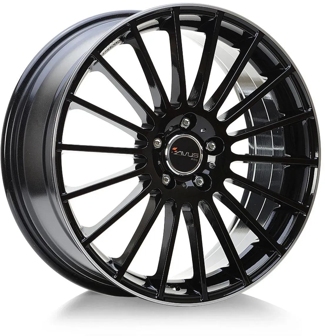 AVUS RACING AC-M03 black polished lip 7.5Jx18 5x098 ET36