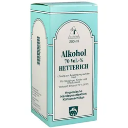 Alkohol 70% V/V Hetterich 200 ml