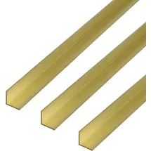 GAH Alberts Winkelprofil Messing 1000 x 10 x 10 mm 3er Set