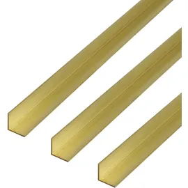 GAH Alberts Winkelprofil Messing 1000 x 10 x 10 mm 3er Set