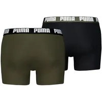 Puma Boxershorts unifarben Schwarz/Grün XXL 2er Pack