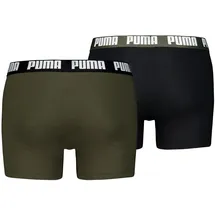 Puma Boxershorts unifarben Schwarz/Grün XXL 2er Pack