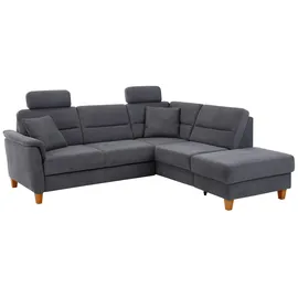 Home Affaire Ecksofa »Palmera L-Form«, Federkern, wahlweise mit Bettfunktion und mit/ohne Stauraum grau