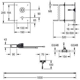 KWC AR Wascharmatur, F5, elek., o. Mischung, Hinterwandmontage, 24 VDC