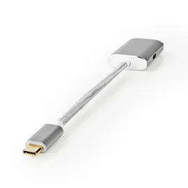 Nedis USB-Adapter | USB 3.2 Gen 1 | USB-CTM Stecker Mini DisplayPort Buchse | 0.20 m rund Vergoldet Geflochten Nylon Silber | Verpackung mi