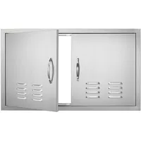 Vevor Grill-Zugangstür, 914 x 534 mm, Doppelte Außenküchentür, Flächenbündig