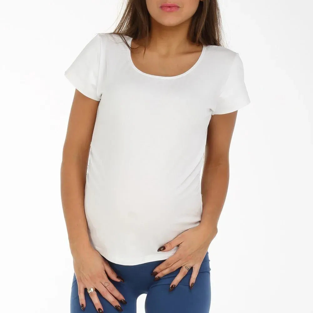 Mysanity® Zwangerschapshemd van elastisch modal, wit 1 St