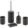 Beliani Badezimmer Set Badaccessoire-Set Schwarz/Gold