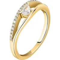 Live Diamond Ring gold / weiß 54
