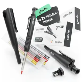 greate Tieflochmarker Bleistift 2x inkl. Spitzer