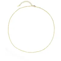 Hey Happiness Panzerkette Silber Kette Kugeln, Damen Kette Satellite, 925 Silber Halskette Erbskette zum Kombinieren, hypoallergen goldfarben