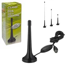 Comag D2A Aktive DVB-T2 Stabantenne mit LTE-Filter schwarz