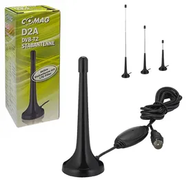 Comag D2A Aktive DVB-T2 Stabantenne mit LTE-Filter schwarz